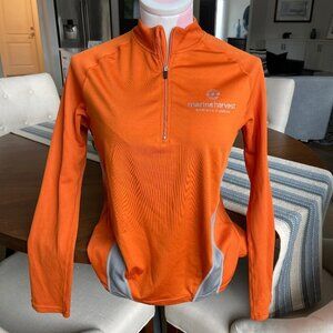 Stormtech Performance LS 1/4 Zip HiNk Lightweight Poly Top Burnt Orang Gry Sz S